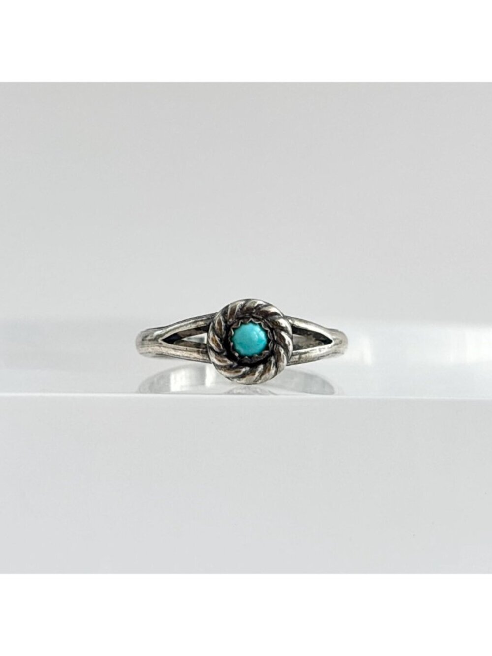 Sleeping Beauty Turquoise Southwest Style Sterling Silver 925 Vintage Ring - Picture 13 of 13